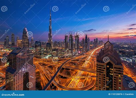 Beautiful Morning Over Dubai Downtown Stock Photo Image Of Arab