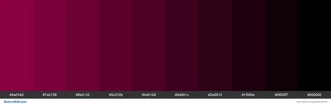 Shades Xkcd Color Purple Red 990147 Hex Burgundy Colour Palette