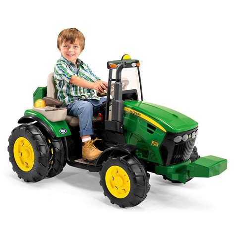 John Deere Dual Force 12v Kids Ride On Tractor Tractors For Kids