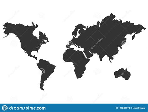 World Map Vector Icon Simple Flat Design Stock Vector Illustration