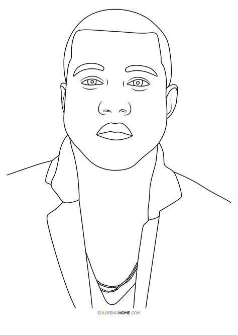 Kanye West Coloring Page Coloring Home