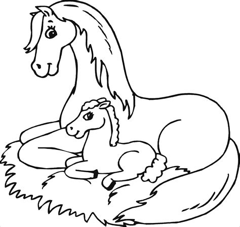 Baby Animals And Mom Coloring Pages Coloringbay