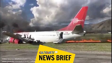 Airliner Bursts Into Flames Youtube