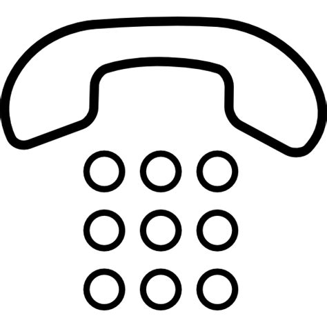 Phone Auricular And Buttons Icon