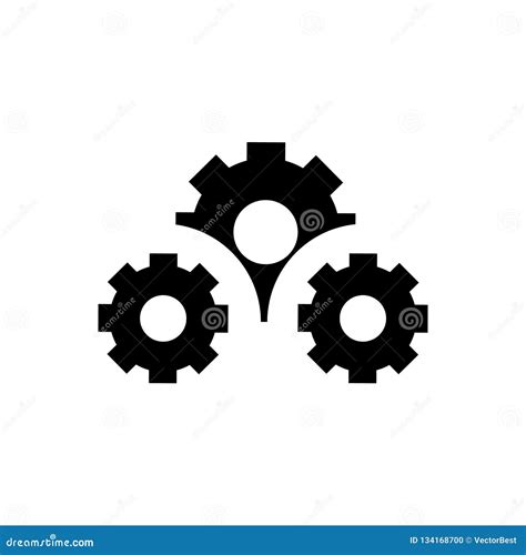 Settings Gears Icon Vector Sign And Symbol Isolated On White Background
