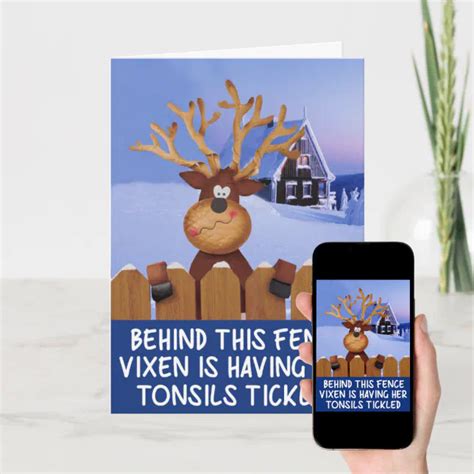 Rude Reindeer Christmas Holiday Card Zazzle