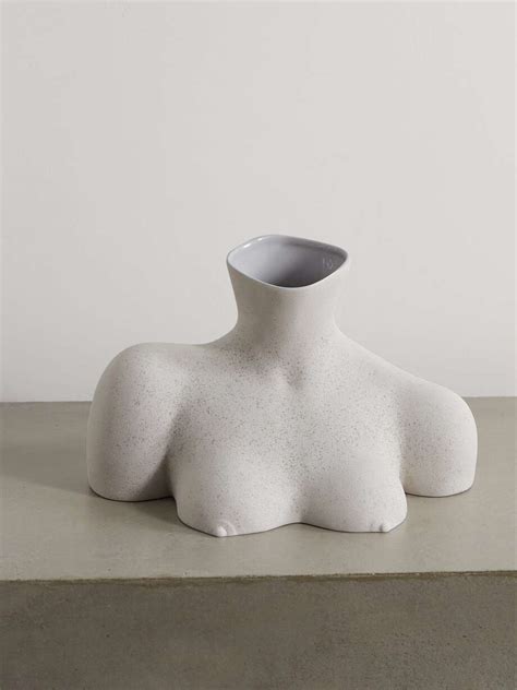 ANISSA KERMICHE Breast Friend Speckled Ceramic Vase NET A PORTER