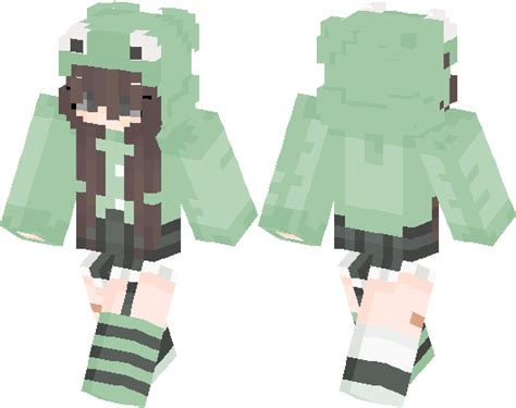 Frog Girl Minecraft Skin Layout