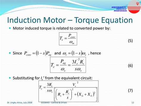 ☑ Induction Motor Torque Calculation