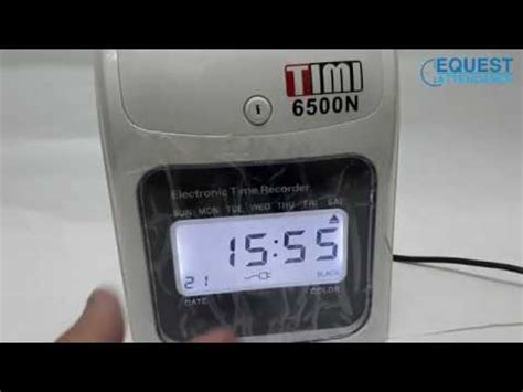 Punch cards for all major brands. TIMI 6500N Punch Card Machine How to Time Setting | Cara ...