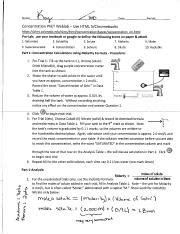 My activity sheet is also meant to direct the students in their learning so that they are confident in what material needs to be understood. Copy of ConcentrationColorInvestigation-InquiryActivity-StudentHandout - PART 1 INVESTIGATION OF ...