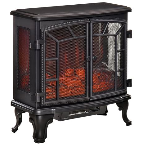 Homcom 25 Electric Fireplace Wood Stove Freestanding Fireplace Heater