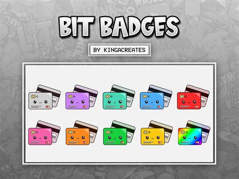 Cute Card Bit Tier Badges For Twitch And More Etsy Canada
