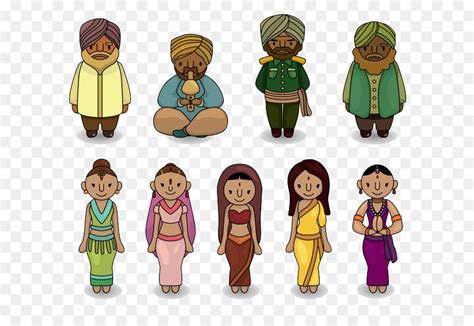 India Kartun Royaltyfree Gambar Png