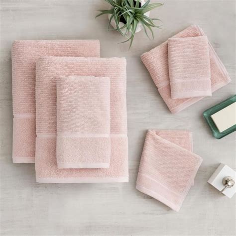 Welhome 6 Piece Soft Rose Cotton Bath Towel Set The Anderson 6 Piece