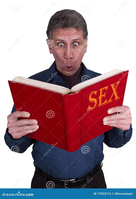 Sex Education Funny Shocked Man Reading Book Stock Image Free