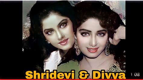 Sridevi Vs Divya Bharti Sridevi And Divya Bharti Cute Face Match Pictures Divyabharti Photos