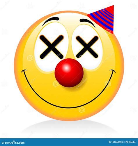 Emoji Emoticon Claun Circus Stock Illustration Illustration Of