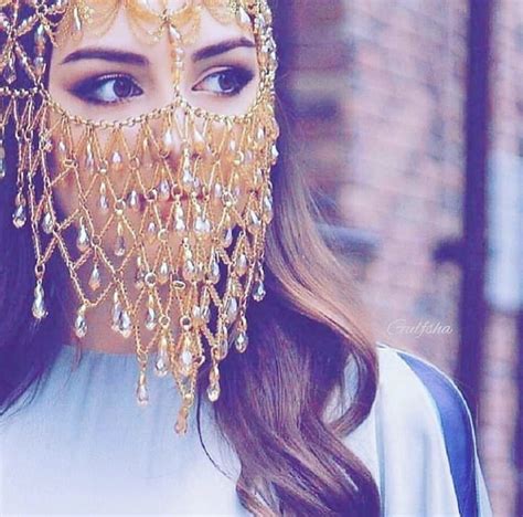 arab fashion look fashion beautiful hijab face veil face mask face jewellery fantasy