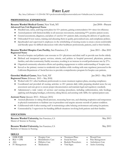 42 Nursing Resume Examples For 2023 Resume Worded