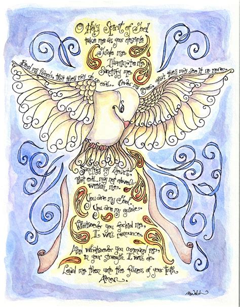 Holy Spirit Prayer With Dove Personalized Confirmation T