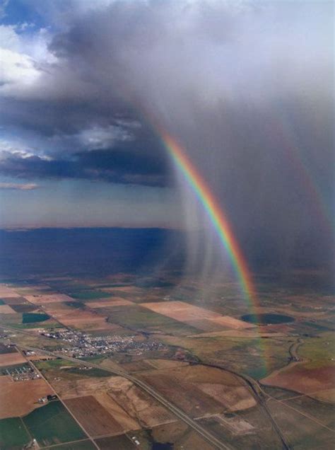 Double Rainbow From Plane Gods Promised Rainbows Pinterest