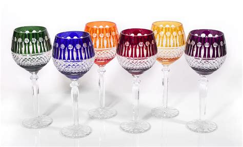 Emperor 24 Lead Crystal Multicoloured Wine Glasses Set Of 6 Wine Glasses Product Categories