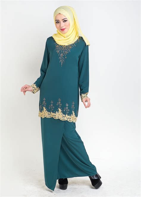Koleksi abaya raya 2020 dan jubah untuk hari teristimewa. Baju Kurung Moden Safiyya Plus Size Green - LovelySuri.com
