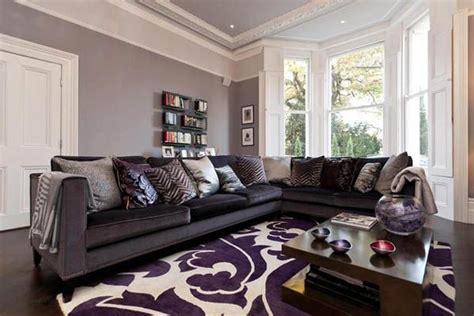 Purple And Grey Living Room Decorating Ideas House Decor Interior
