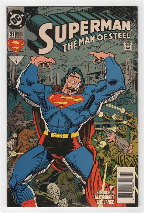 Superman Man Of Steel 31 Regular Jon Bogdanove Cover 1994 Superman