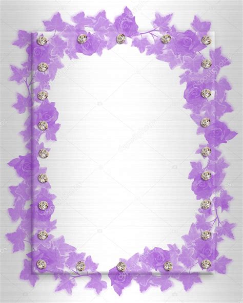 Ivy Border Wedding Invitation Lavender — Stock Photo © Irisangel 2156325