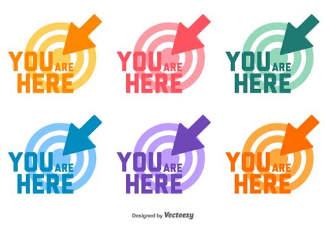 You Are Here Target Set Vector 144972 Vector Art at Vecteezy