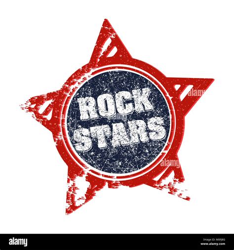 Rock Stars Grunge Design In Rubber Stamp Style Stock Vector Image And Art