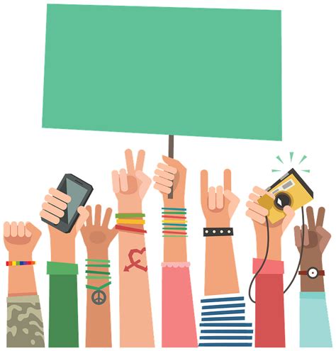 Many Hands Holding A Sign Clipart Free Download Transparent Png