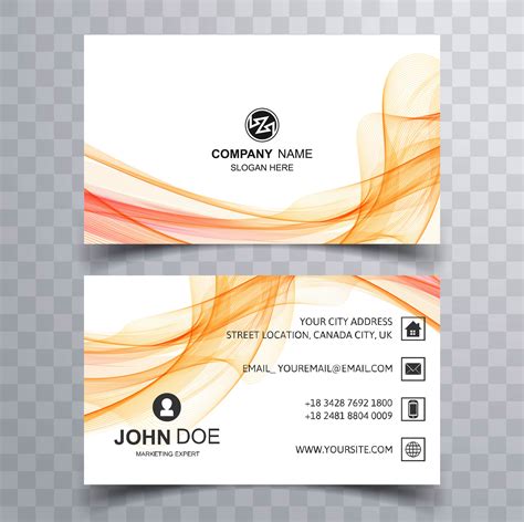 Modern Business Card Stylish Colorful Wave Background 237653 Vector Art