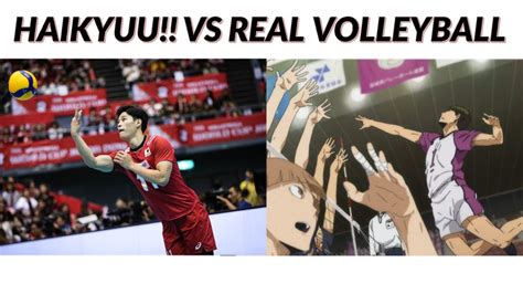 Haikyu And Real Life Volleyball Comparison Youtube
