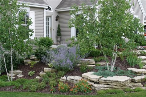 Natural Outcropping Landscape Design Yard Landscaping Front Yard