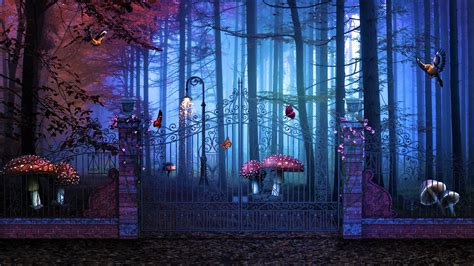 1536x2048 Resolution Magical Gate To Artistic Forest 1536x2048
