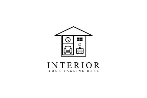 Simple Room Interior Logo Graphic By Sabavector · Creative Fabrica