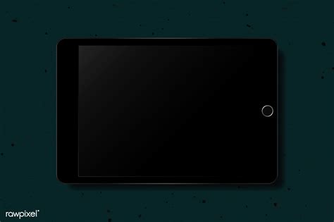 Download Premium Vector Of Black Digital Tablet Mockup On Green