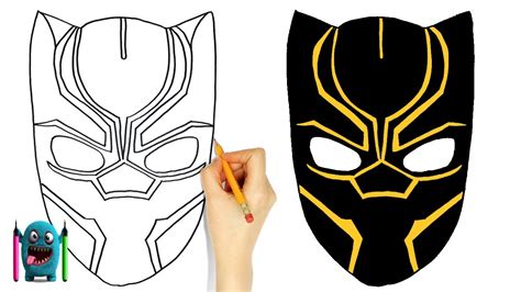 Kara Panter Maske Izimi How To Draw Black Panther Mask Youtube