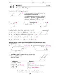 Chapter 4 geometry test review. Geometry - studyres.com
