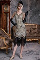 Flapper Gatsby Ann Dress Prom Fringe Dress 1920s Vintage | Etsy in 2021 ...