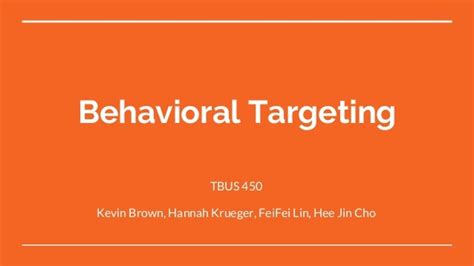 Behavioral Targeting