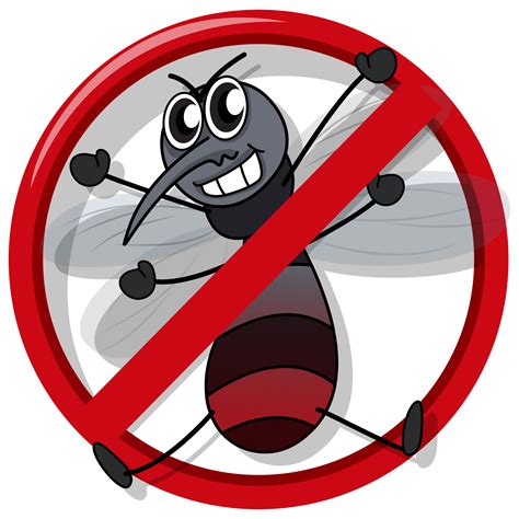 No Mosquito Sign On White 377404 Vector Art At Vecteezy