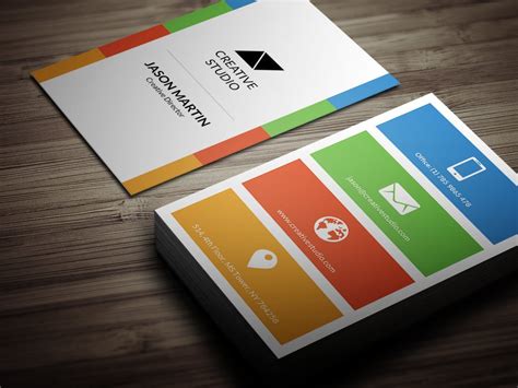 Flat Minimal Business Card ~ Business Card Templates ~ Creative Market