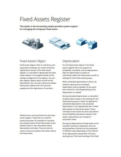 12 Fixed Asset Register Templates In Pdf Doc Xls