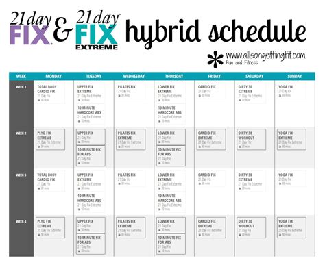 21 Day Fix and 21 Day Fix Extreme Hybrid | 21 day fix extreme ...