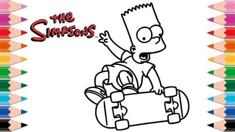16 Bart Simpson Skateboarding Drawing Bart Drawing Simpson