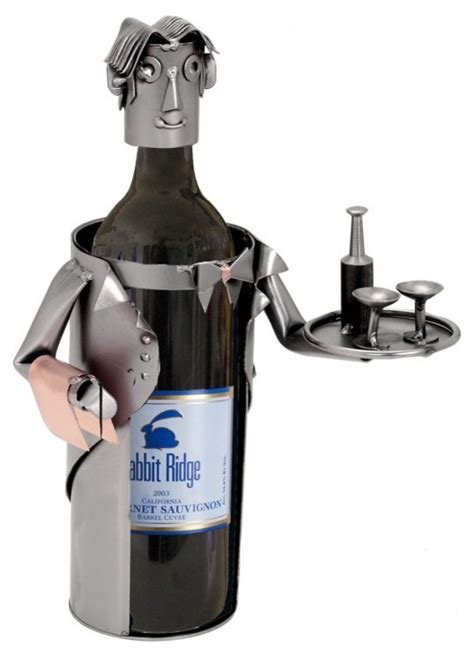 Waiter Wine Bottle Holder Eclectic Wine Racks By Handk Sculptures